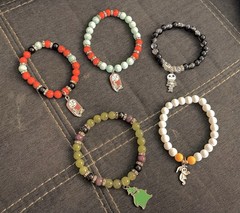 Nightmare Before Christmas Inspired Glass Beaded Bracelets