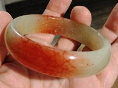 Chicken Blood Style Jade Bangle