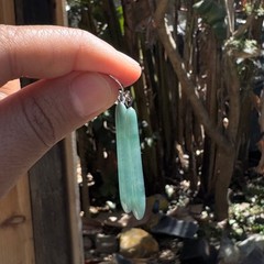 Blue Jade Earrings – Translucent Guatemalan Icy Jadeite Sterling Silver – 26M044