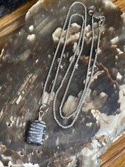 Artisan Picasso Stone And Sterling Silver 18.5” Pendant Necklace