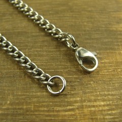 Pure Titanium 24 inch Curb chain 2.8mm Thick necklace anti-allergy XH899