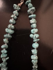 Block Turquoise Howlite Necklace
