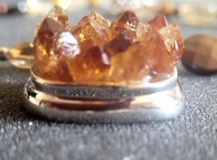 Barse Raw Citrine 925 Silver Handcrafted Necklace High Quality Jewelry BARSE
