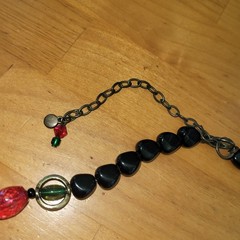 Artisan Mosaic Enamel Medallion Necklace Lampwork Foil Beads Chunky Boho