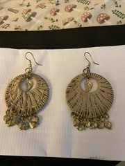 Anju Sachi Collection Bohemian 3” Dangle Neutral Woven Pierced Earrings