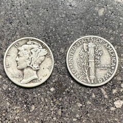 Antique U.S. Silver Mercury Dime Hand Cut Coin Necklace Pendant 18″ NEW