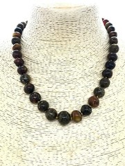 AMBER NECKLACE Gift Natural BALTIC AMBER Oval Round Beads Jewelry 25,3g 14722