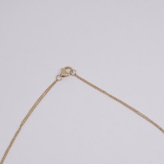 18”, Vermeil gold over sterling silver circle link chain 925 heart pendant