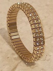 2ct Diamond Bracelet Bridal Formal Gem Handmade 24kt Gold Jewelry Gift for women