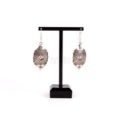 Tuareg Silver Earrings, Tribal Berber Jewelry, African Cross, Handmade