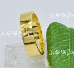 11.50 grams 24k Solid Yellow Gold custom Handmade flat band ring Any size 5-12