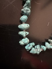 Block Turquoise Howlite Necklace