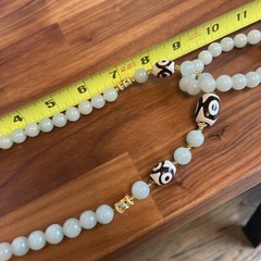 Tibetan Agate Dzi bead necklace 已開光三眼天珠 舍太翠