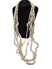 Tiny White Beach Shells Necklace Natural Set of 4 Assorted Lengths