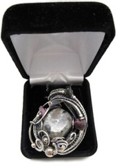 UV-Fluorescent, Yooperlite (Sodalite) Pendant, with Ruby Zoisite in Sterling Sil