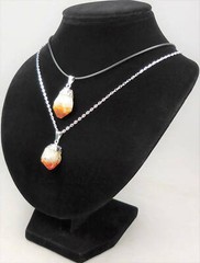 Raw Citrine Crystal Point Pendant Silver Plated Necklace Charm Healing Crystals