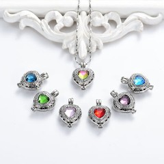 Birthstone Heart Urn Necklace for Ashes Crystal Cremation Jewelry W/vial Jewelry
