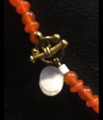 Chunky Tangerine Glass Beaded 20” Apricot Necklace Golds Oranges Glass Beads NEW