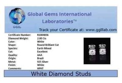 27.35 Ct Certified White Diamond Solitaire Pendant ! FREE Diamond studs!