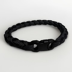 Black Minimalist Paracord Bracelet Custom Size Handmade Everyday Wear