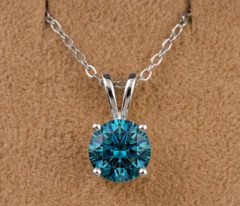 4.00 Ct Certified Blue Diamond Pendant, Tariffs FREE & Matching Studs .