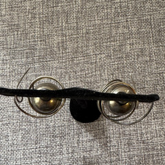 Vtg Spiral Artisan Earrings Spheres Drops Hooks Retro Glam Saturn Inspired 3.25″