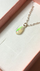 #235- .65ct Genuine Ethiopian Welo Opal on a Sterling Silver Chain