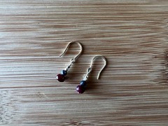 New Ruby, Sapphire & Sterling Silver Handmade Earrings by Blessings & Beads-E834