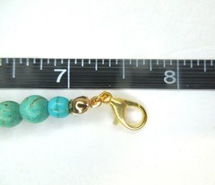 Blue beaded bracelet handmade with clasp boho southwestern turquoise look