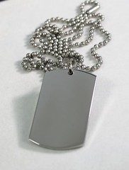 SOLID STAINLESS STEEL HEAVY DUTY POLISHED DOG TAG NECKLACE PENDANT FREE ENGRAVE