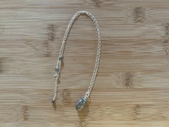 New! Freshwater Pearl and Sterling Silver Fish Necklace 17-19 in. Handmade -N222