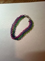 Rainbow Anodized Aluminum Chainmaille Multi-Strand Bracelet