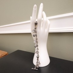 Novica bracelet artisan crafted bell charms sterling silver Indonesia 7.25 in
