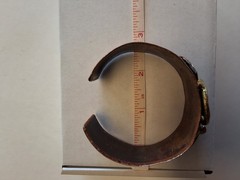 Brass and Copper Color Artisan Cuff Bracelet
