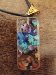 Chakra 7 Stone Orgonite Necklace, Energy, Chakra, Reiki, Healing, Unisex Jewelry