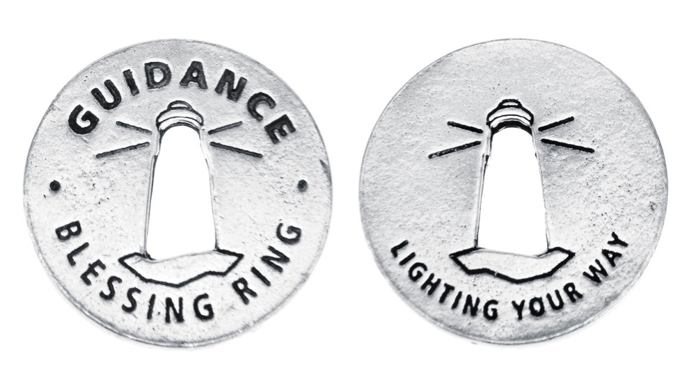 Guidance Blessing Ring Charm, Pewter | Lighting Your Way | Lighthouse