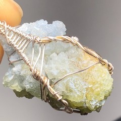 Green Zincite Crystal Pendant (z2499)