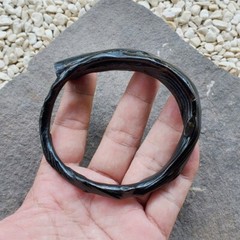 Big Indonesian Black Akar Bahar Bangle Genuine Handmade Coral Bracelet #247