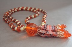 OOAK Artisan Sautoir Necklace Created from Vintage Beads (1930s–1970s)
