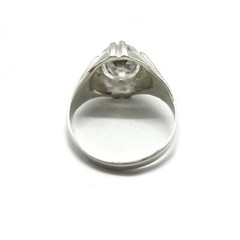 Genuine sterling silver men’s ring solid 925 with 12X10mm oval cubic zirconia