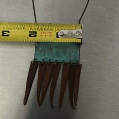 NWT SSD jewelry patina brass with leather fringe western Bohemian necklace