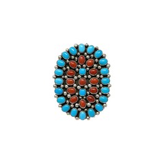 Melvin & Tiffany Jones, Ring, Multi-Stone, Navajo, Adjustable, 10