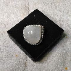 SALE. Moonstone Cocktail Ring. Set In Tarnish-Resistant Tibetan Silver. Size 6