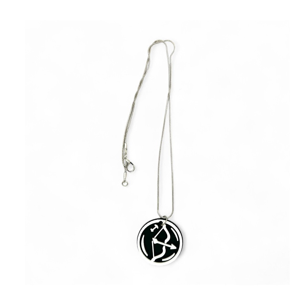 Zodiac Sagittarius Bow and Arrow Necklace – 3D Printed Charm – .925 Chain