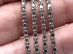 VINTAGE STUNNING STERLING SILVER 4 STRANDS NECKLACE ~ SIGNED 925 ITALY MILOR