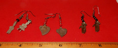 Jewelry – Mexican Milagro (w/ beads) Earrings (3 prs.) – Vintage – 2″ Drop/Hook