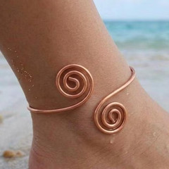 1 Pc Pure Copper Anklet for feet, Armlet for Arm, Healing Properties Adjustable