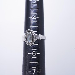 sz 5, Native American navajo Bell trading post Sterling 925 silver ring abalone