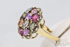 Signed Brighton Fadi CID Crystal Enhancer Pendant Hoop Earrings Flower Ring22552