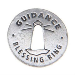Guidance Blessing Ring Charm, Pewter | Lighting Your Way | Lighthouse